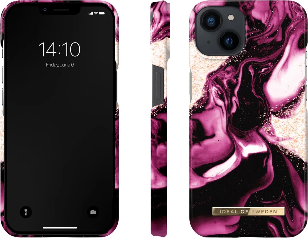 iDeal of Sweden iPhone 13 Golden Ruby Marble MagSafe Hoesje - IDFCTE22-I2161-319 - afbeelding 3 van 6