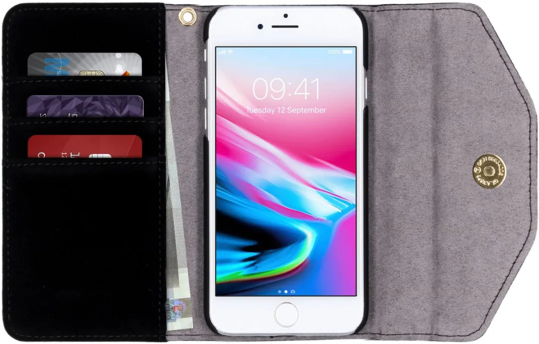 iDeal of Sweden Mayfair Clutch iPhone SE/8/7/6s - 3 Stuks - Zwart - afbeelding 3 van 6