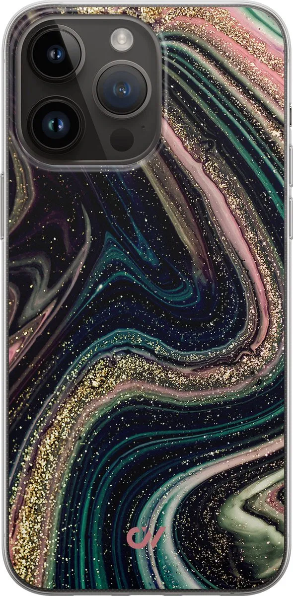 Casevibes Hoesje iPhone 14 Pro Max Marble Twilight