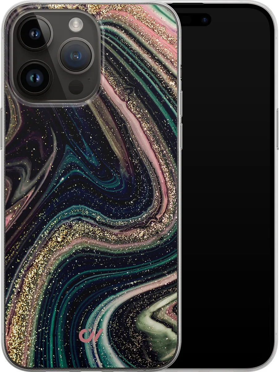 Casevibes Hoesje iPhone 14 Pro Max Marble Twilight - Multi