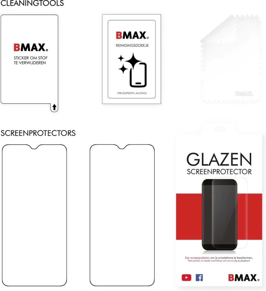 BMAX Glazen Screenprotector OnePlus 6T - 2 Stuks