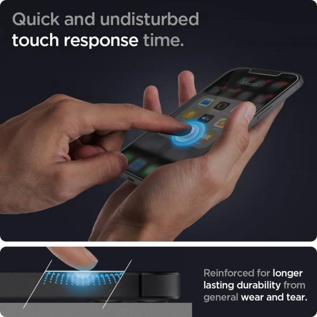 Spigen Glas.tR AGL01536 AntiBlue Tempered Glass - iPhone 12 Mini - afbeelding 6 van 6