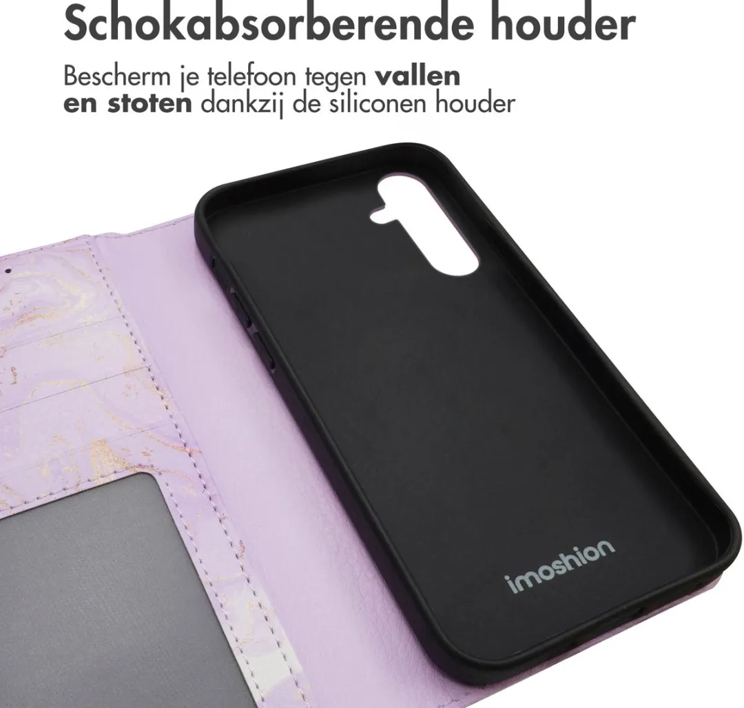 Imoshion Hoesje Samsung Galaxy A25 Purple Marble - 3 Pasjes - afbeelding 6 van 6
