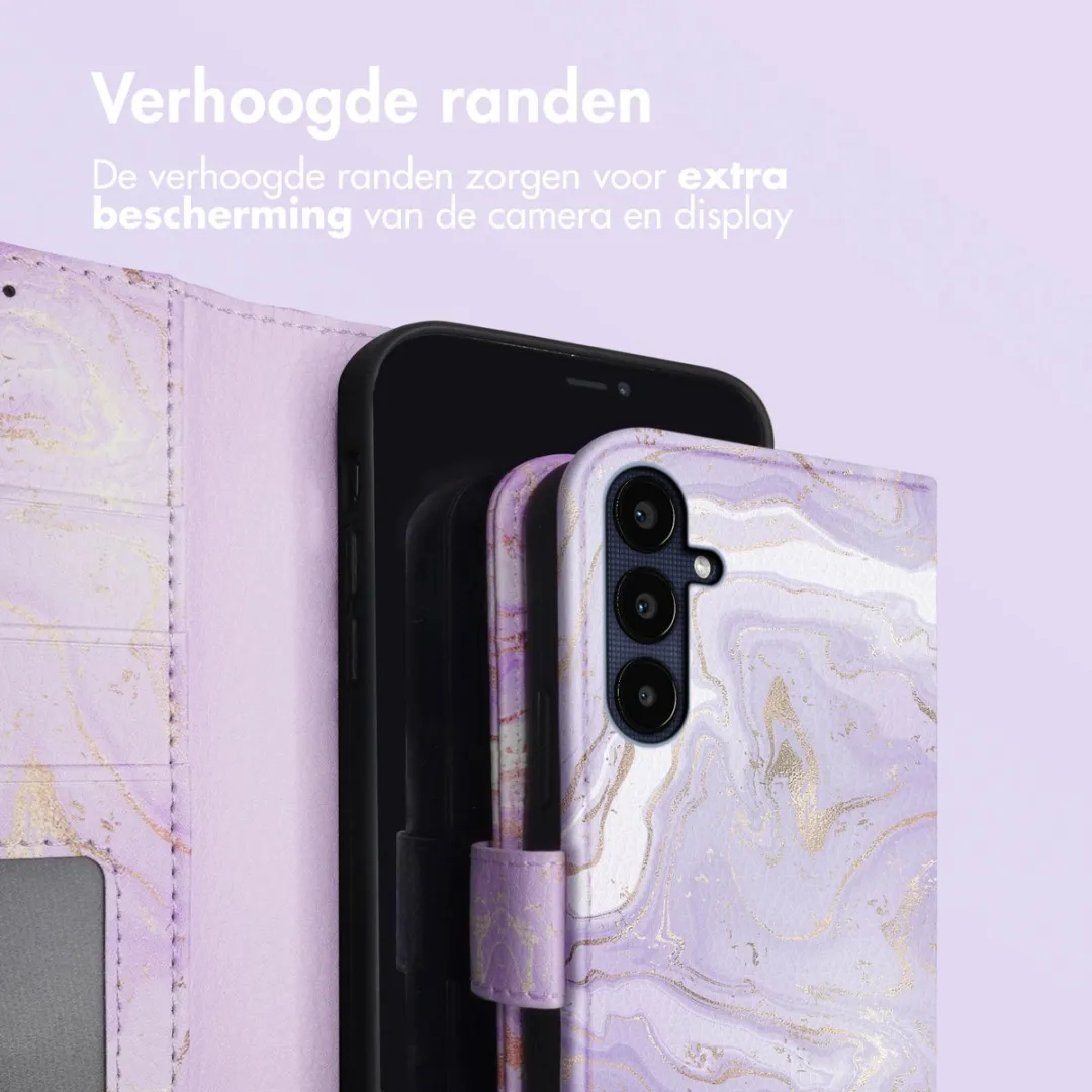 Imoshion Hoesje Samsung Galaxy A25 Purple Marble - 3 Pasjes