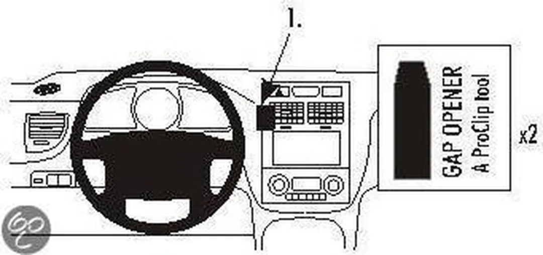 Brodit ProClip Houder Kia Sportage 2005-2010 Center Mount - Grijs