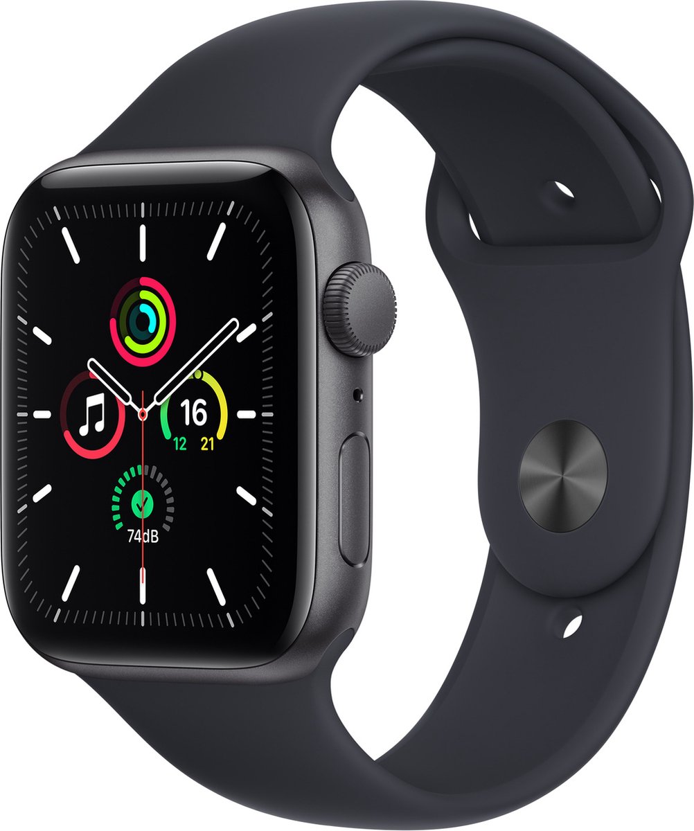 Apple Watch SE 2021 - Smartwatch heren en dames - 44mm - Spacegrijs