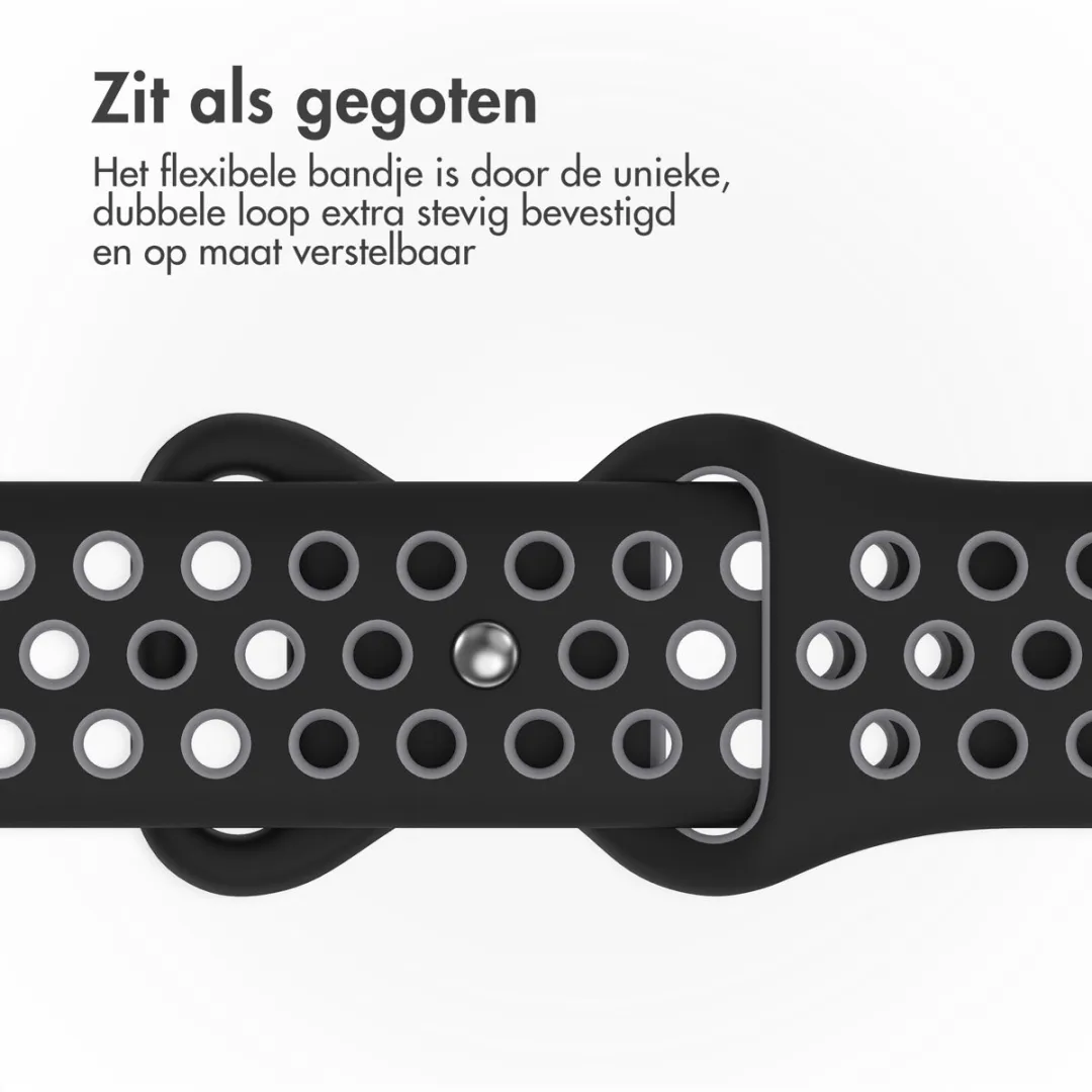 Imoshion Siliconen Sportband Apple Watch 38-42mm - Zwart