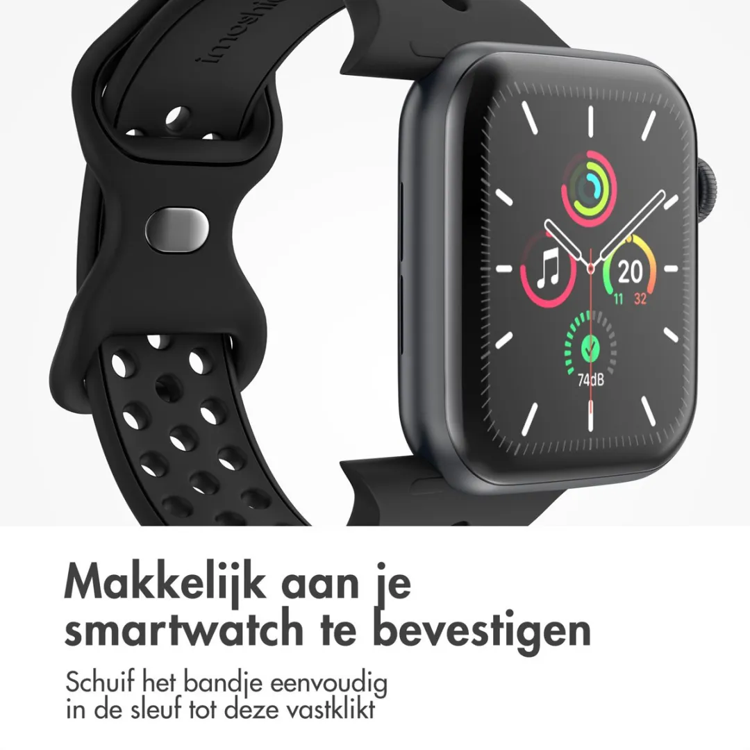 Imoshion Siliconen Sportband Apple Watch 38-42mm - Zwart