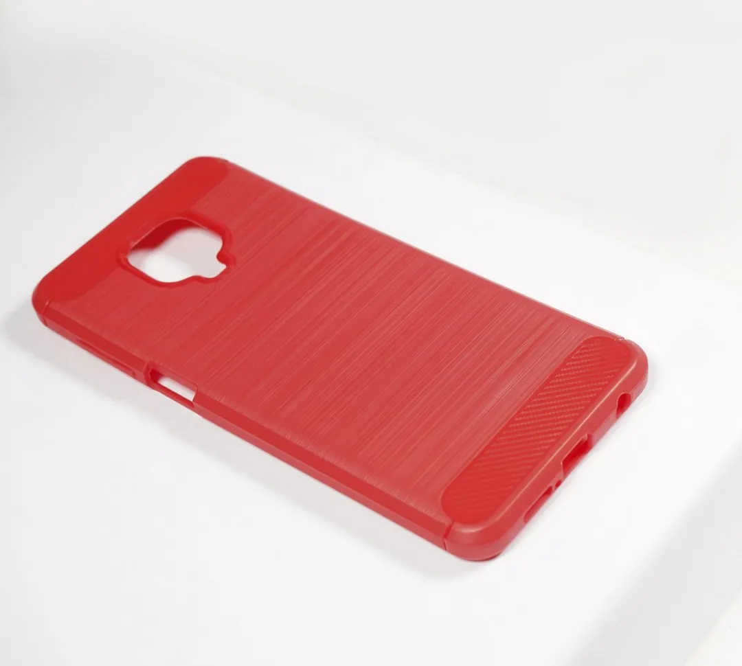 BMAX Carbon Soft Case Xiaomi Redmi Note 9 Pro - Rood