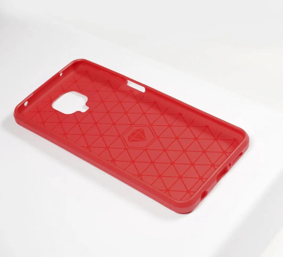 BMAX Carbon Soft Case Xiaomi Redmi Note 9 Pro - Rood