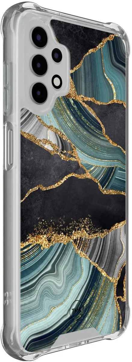 Casevibes Shockproof Hoesje Samsung Galaxy A13 4G - S/A134G/S/017 - Marble Jade Stone