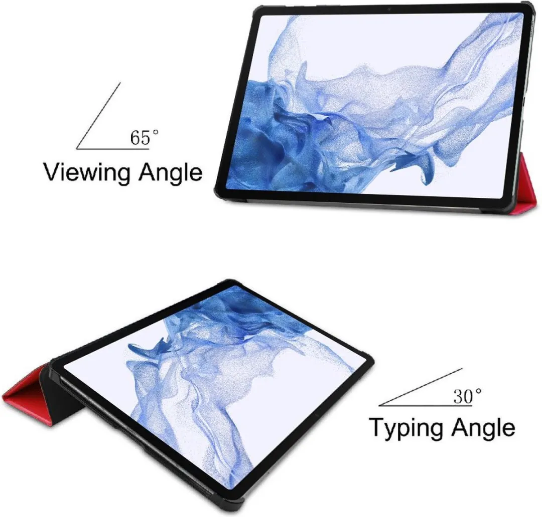 Just in Case Cazy Tablethoes Samsung Galaxy Tab S8 TriFold - Rood