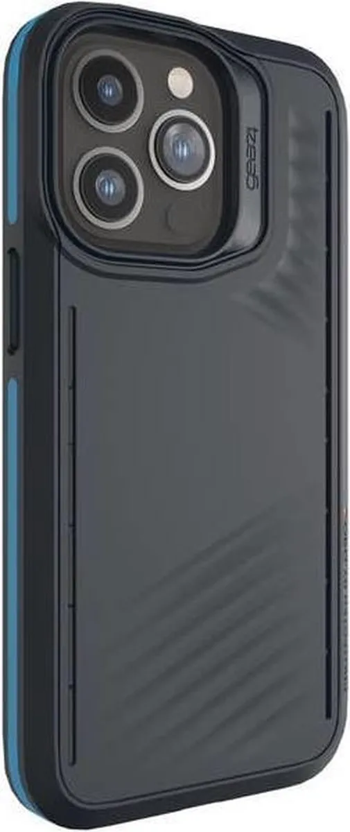 Gear4 Vancouver Snap D3O Hoesje iPhone 13 Pro - Zwart/Blauw