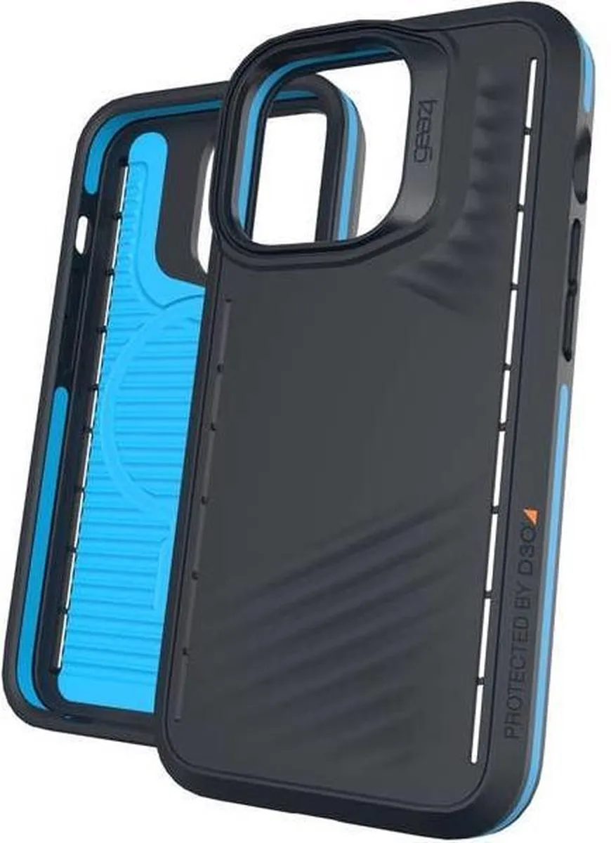 Gear4 Vancouver Snap D3O Hoesje iPhone 13 Pro - Zwart/Blauw
