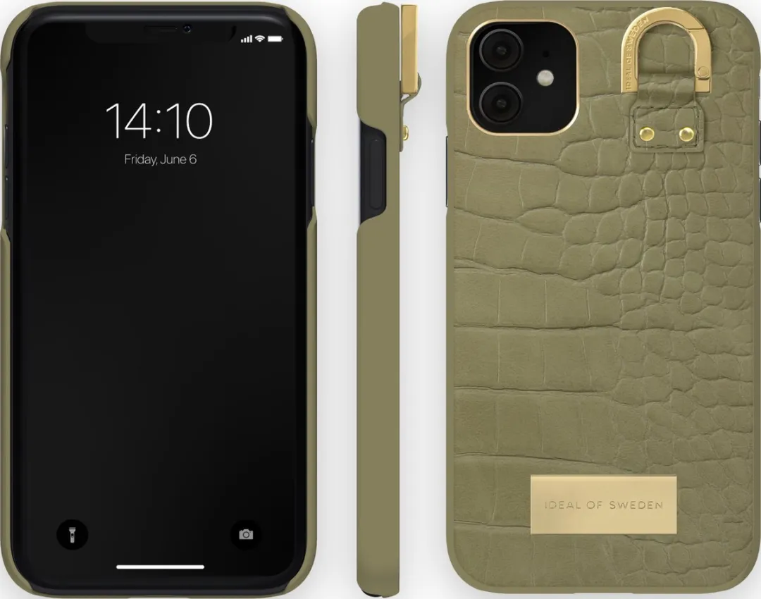 iDeal of Sweden Fashion Case Atelier iPhone 11/XR Sage Croco - IDACSS22-1961-210 - afbeelding 4 van 5