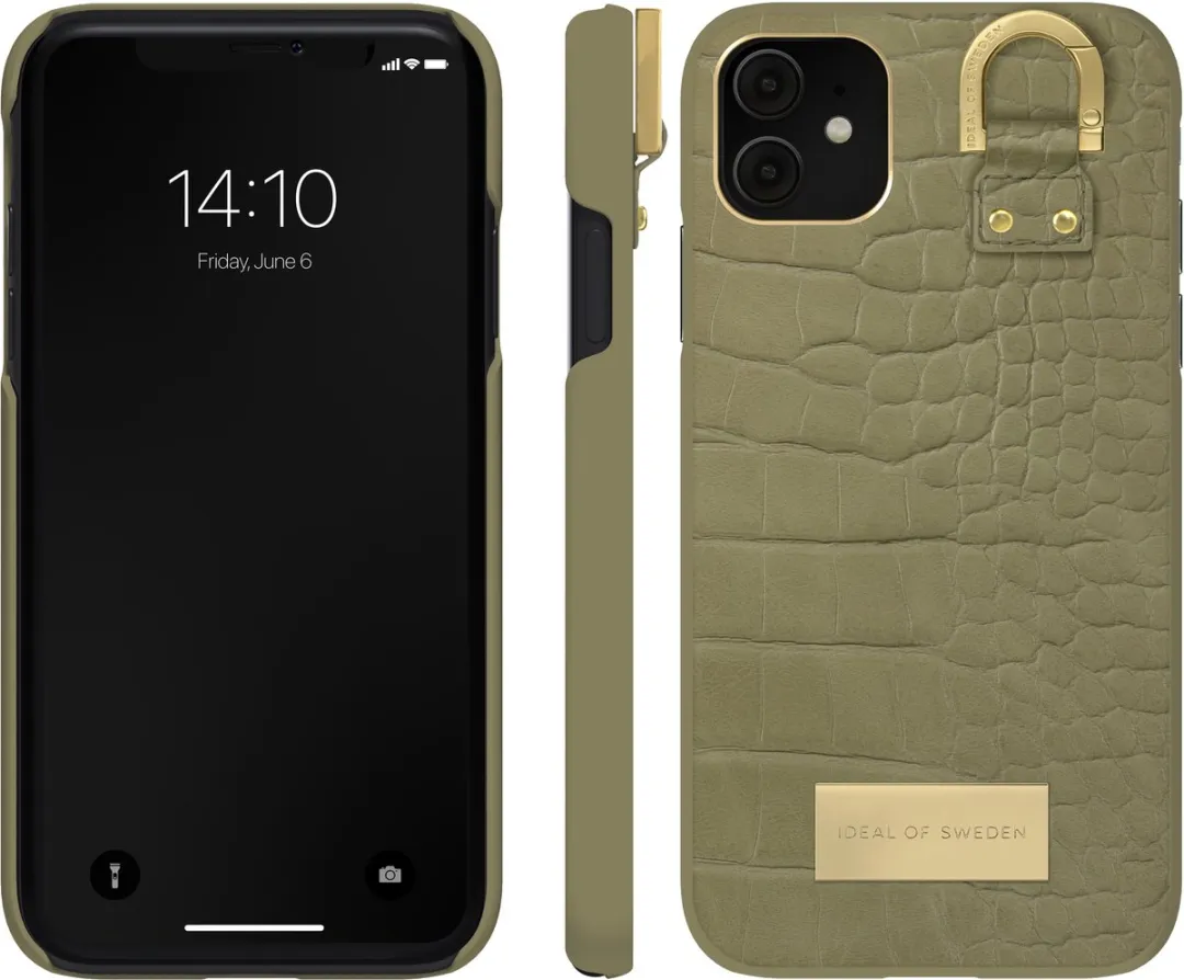 iDeal of Sweden Fashion Case Atelier iPhone 11/XR Sage Croco - IDACSS22-1961-210 - afbeelding 2 van 5