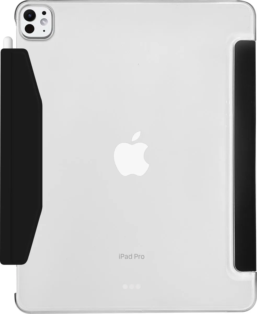 Macally BSTANDP7L-B beschermhoes met standaard-functie voor 13-inch iPad Pro (M5/2025, M4/2024) - Compatibel met Apple Pencil - Zwart