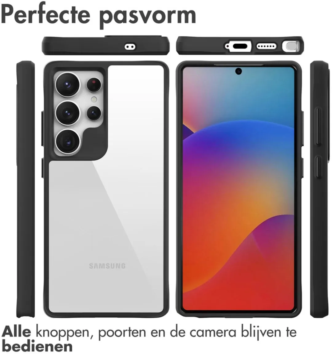 Imoshion Hybrid Carbon Hoesje Samsung Galaxy S25 Ultra - Zwart