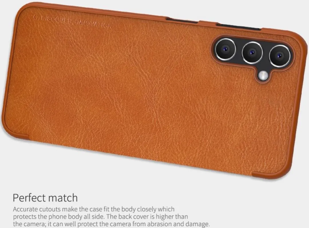 Nillkin Qin Leather Case Samsung Galaxy A14 5G - Bruin - afbeelding 6 van 6