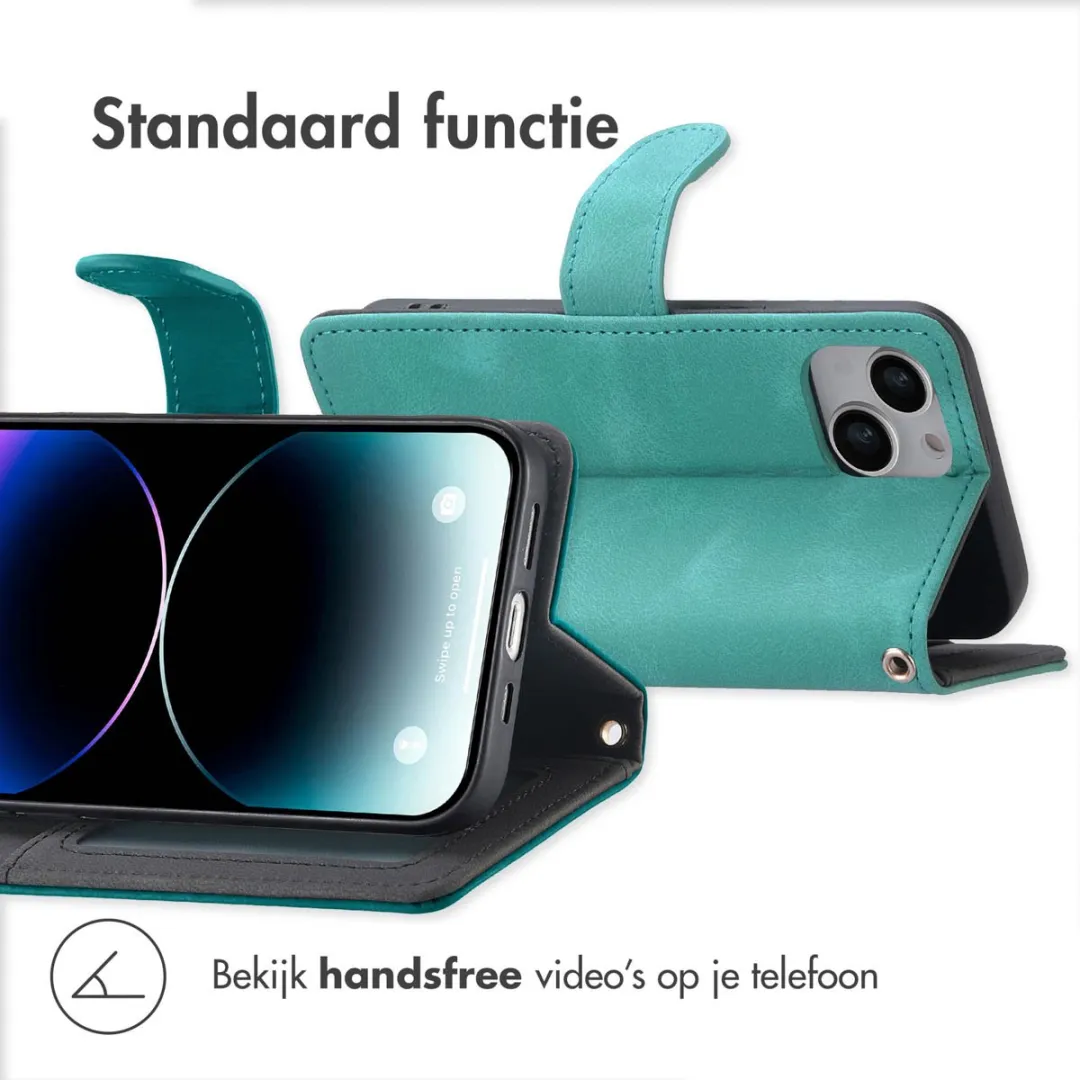 Imoshion Bookcase Hoesje iPhone 13/14 - 3 Pasjes - Turquoise