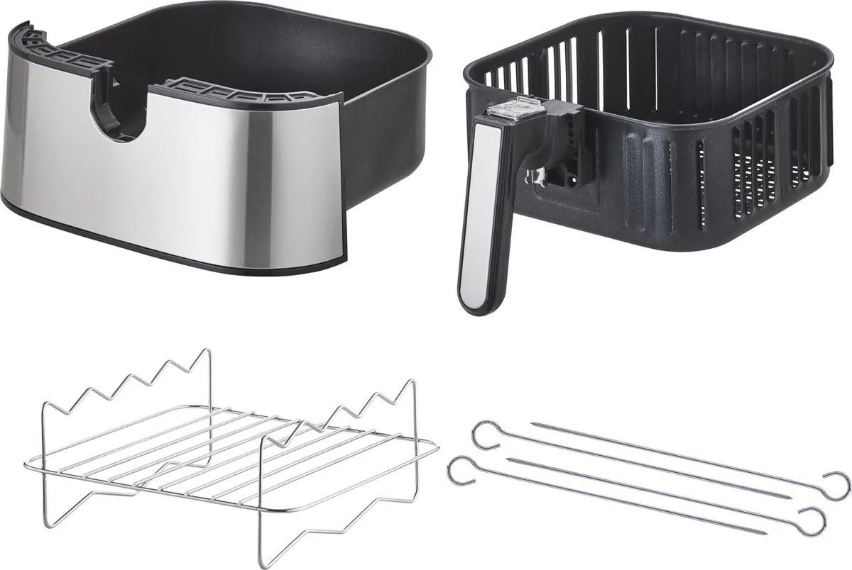 Inventum GF500HLD Airfryer 1700W - 5L - Zwart/Zilver