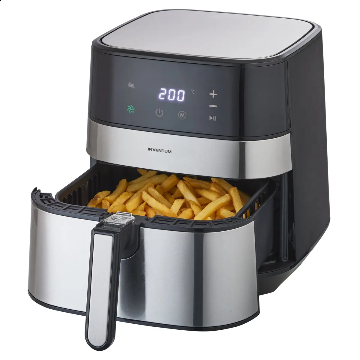Inventum GF500HLD Airfryer XL 5L - 8 Programma's - 1700W - Zwart/Zilver - afbeelding 8 van 8