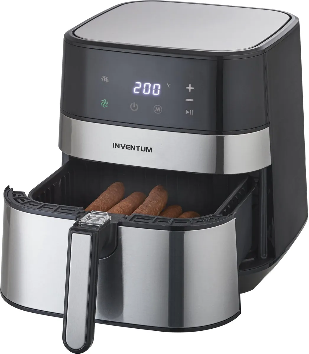 Inventum GF500HLD Airfryer 1700W - 5L - Zwart/Zilver