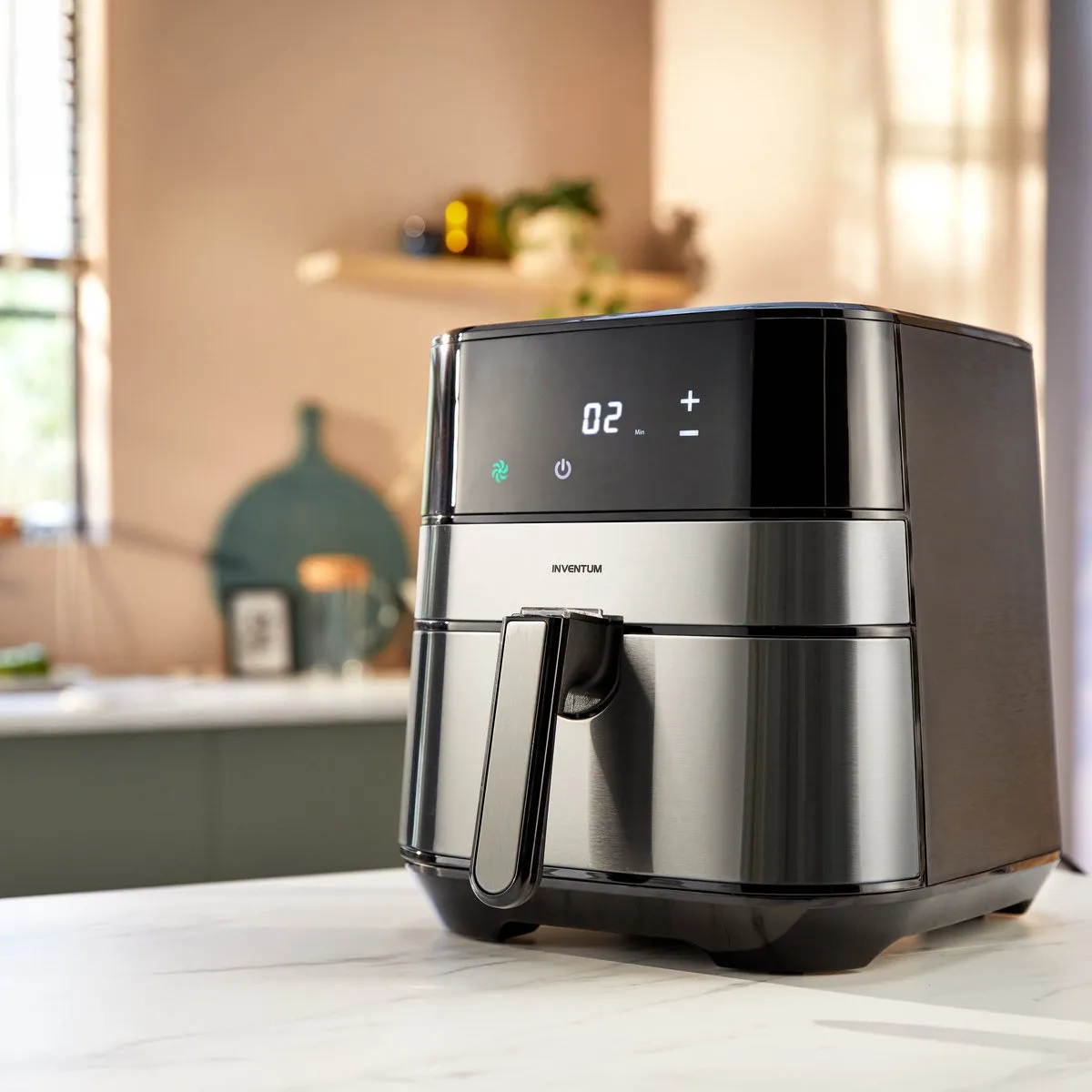 Inventum GF500HLD Airfryer 1700W - 5L - Zwart/Zilver