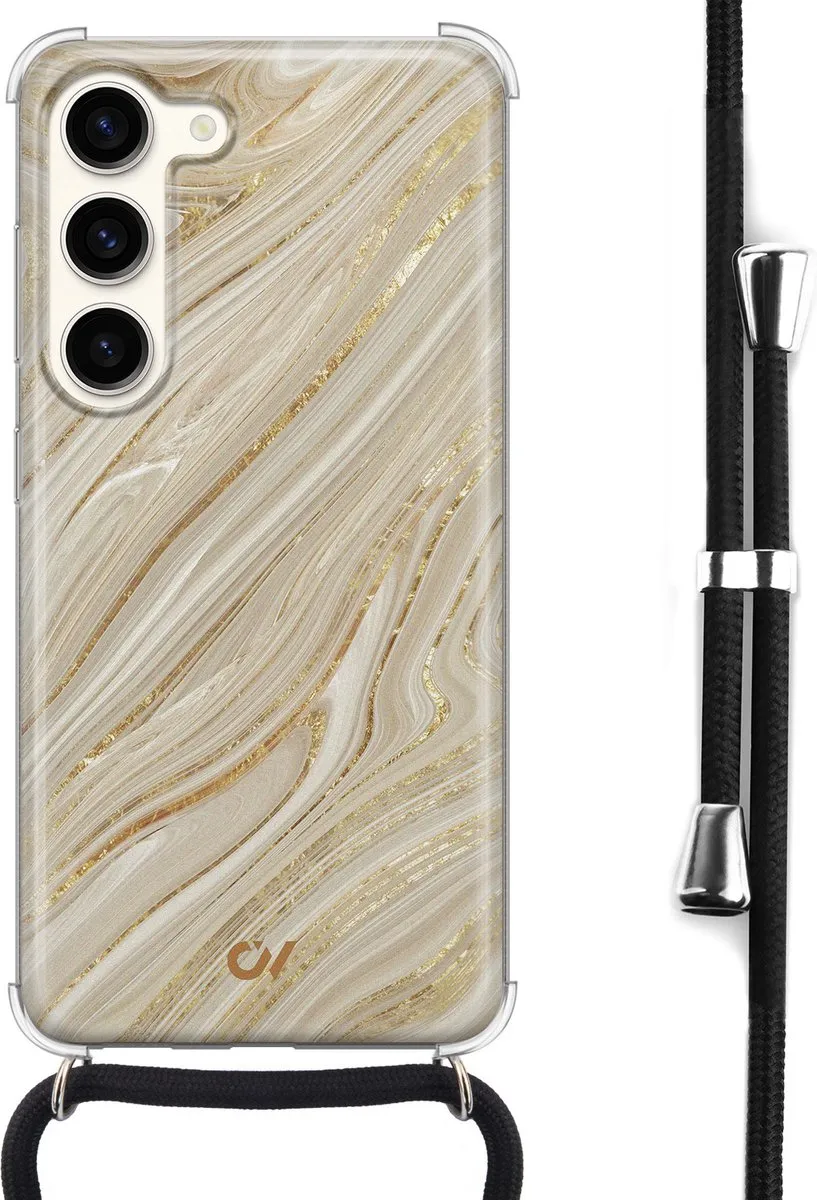 Casevibes S23 Telefoonhoesje Golden Marble