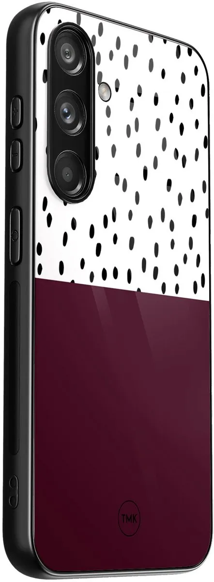 Casevibes Hoesje Samsung Galaxy S24 - Paars Burgundy Dots - TPU Glossy - afbeelding 2 van 3