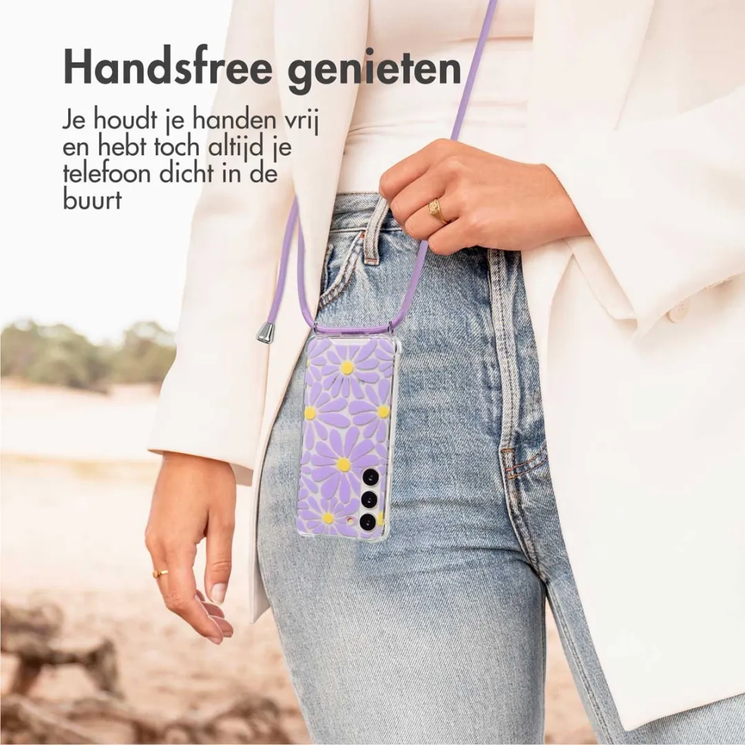 Imoshion Hoesje Samsung Galaxy S23 Tropical Violet Flowers Connect