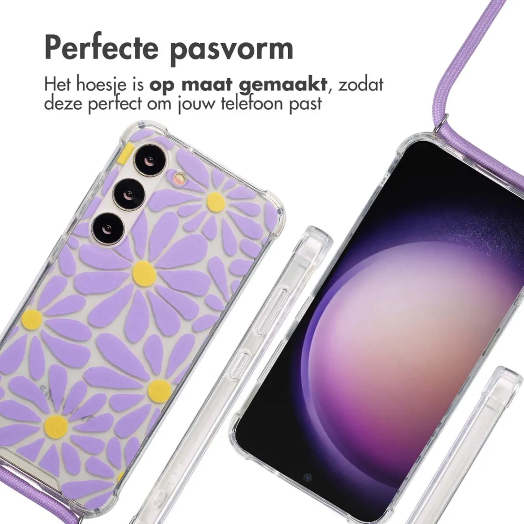 Imoshion Hoesje Samsung Galaxy S23 Tropical Violet Flowers Connect