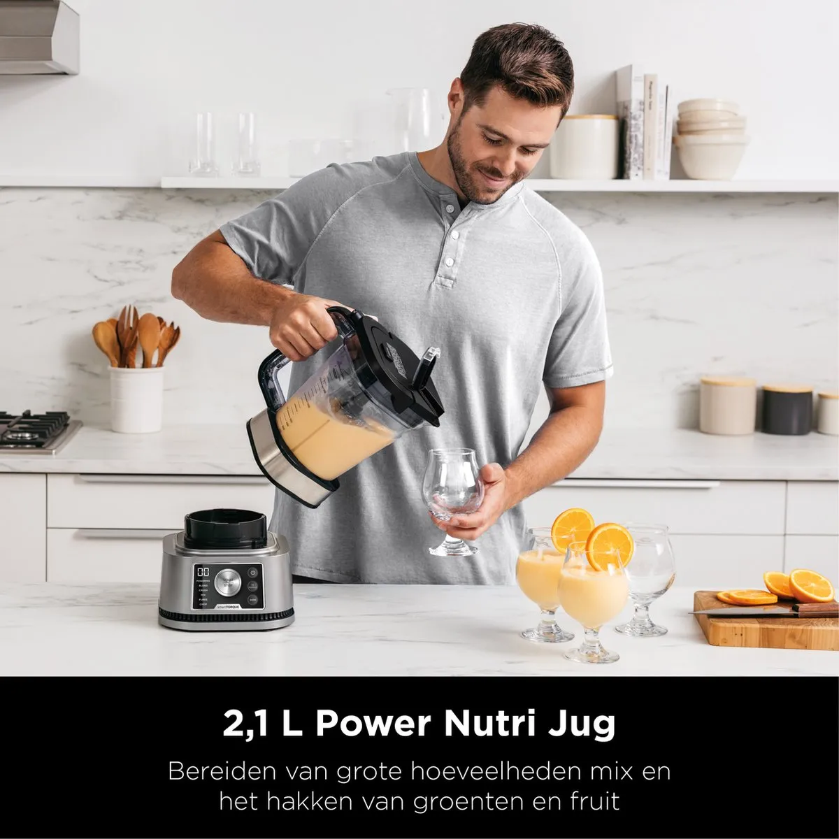 Ninja Foodi CB350EU - Power Nutri 3-in-1 Blender - Blender-to-go - Food processor - 1200 Watt - Auto-iQ