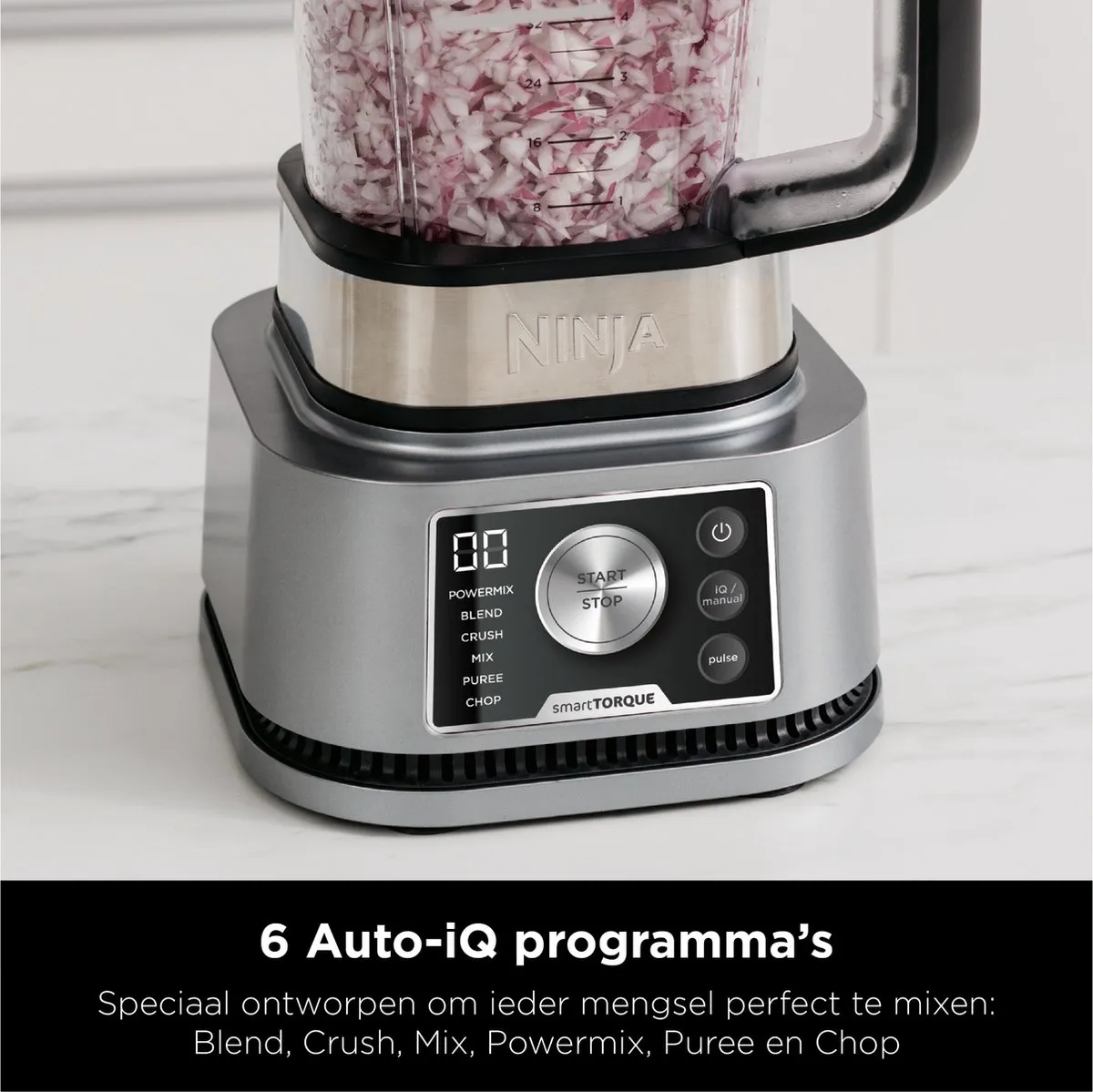 Ninja Foodi CB350EU - Power Nutri 3-in-1 Blender - Blender-to-go - Food processor - 1200 Watt - Auto-iQ