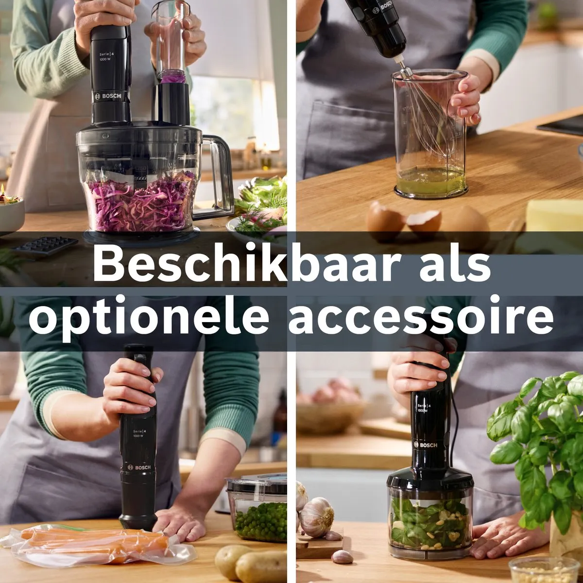 Bosch Serie 4 MSM4B610 - ErgoMaster - Staafmixer set- 1000W - Zwart