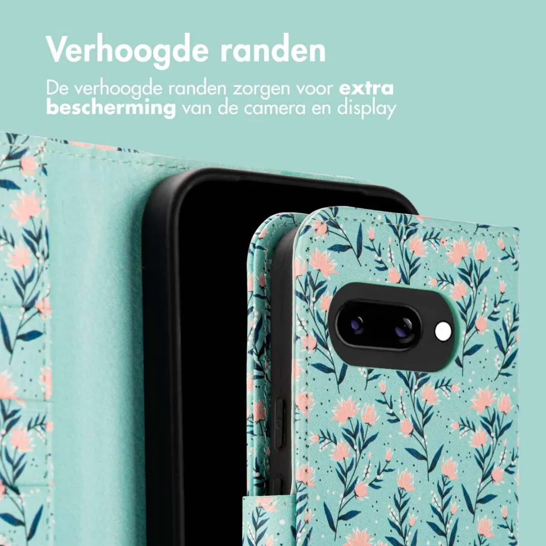 Imoshion Hoesje Google Pixel 9a - Blue Flowers - 3 Pasjes - afbeelding 6 van 6