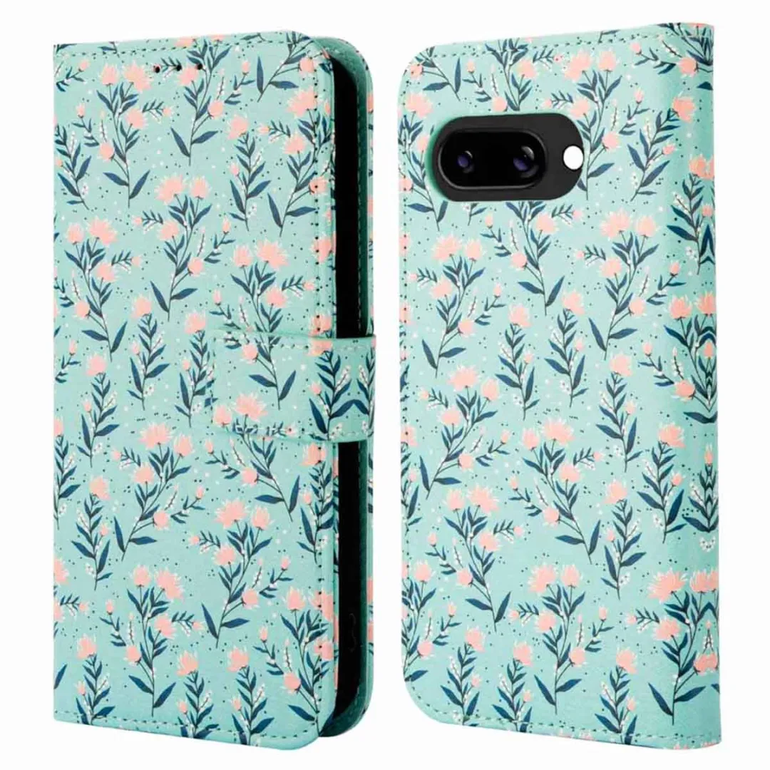 Imoshion Hoesje Google Pixel 9a - Blue Flowers - 3 Pasjes