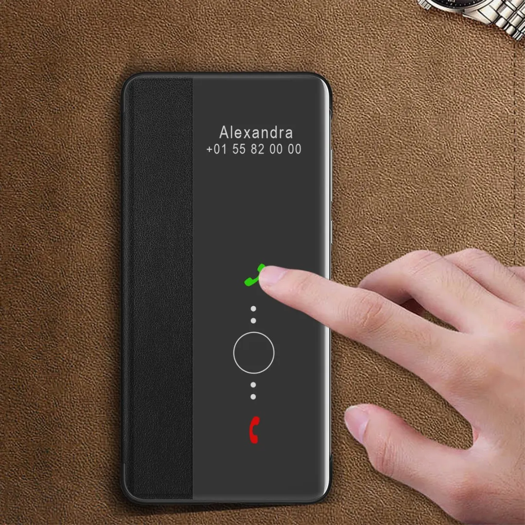 Huawei P40 Smart View Flip Cover - 51993703 - Zwart