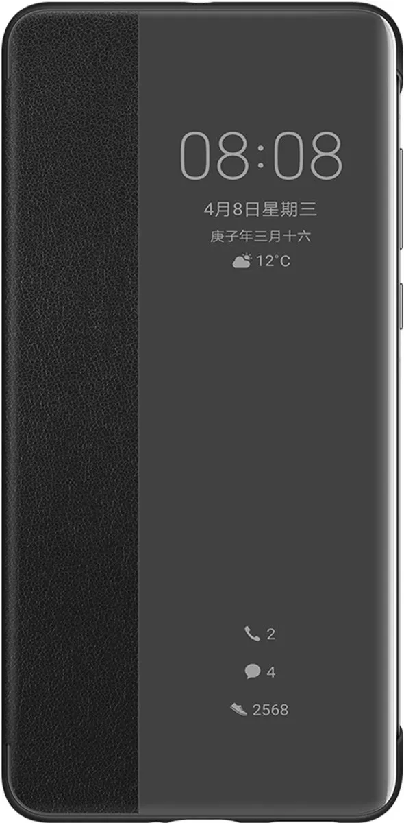 Huawei P40 Smart View Flip Cover - 51993703 - Zwart - afbeelding 6 van 6