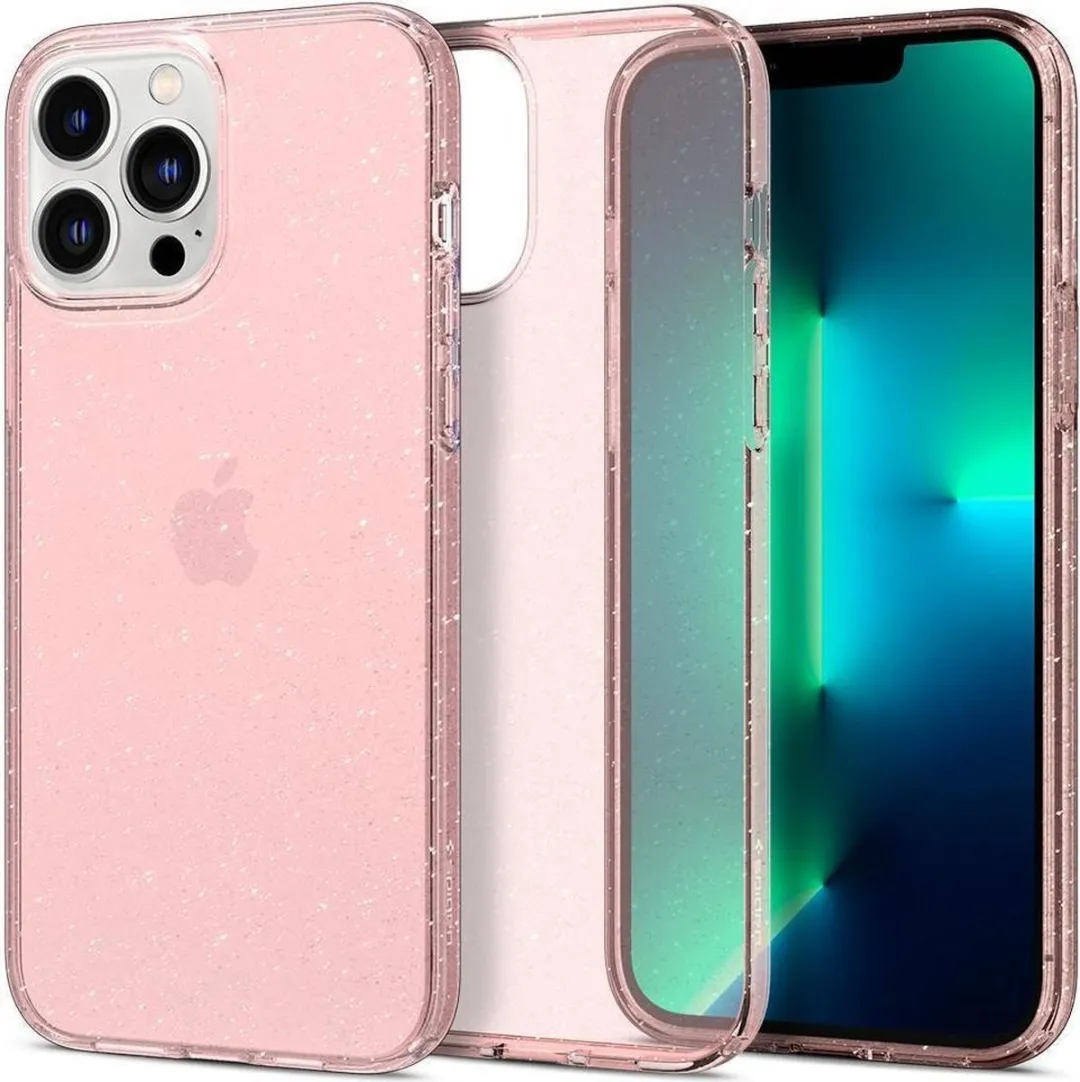 Spigen iPhone 13 Pro Max TPU Hoesje - Liquid Crystal Pink Glitter - 8809756649462