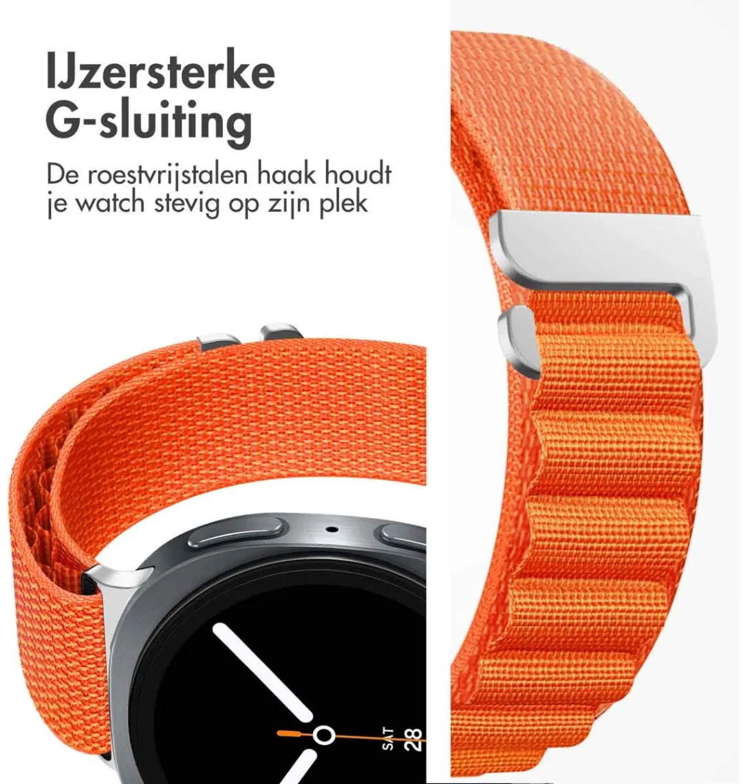 Imoshion Nylon Bandje - Samsung Galaxy Watch 8/Classic - Oranje