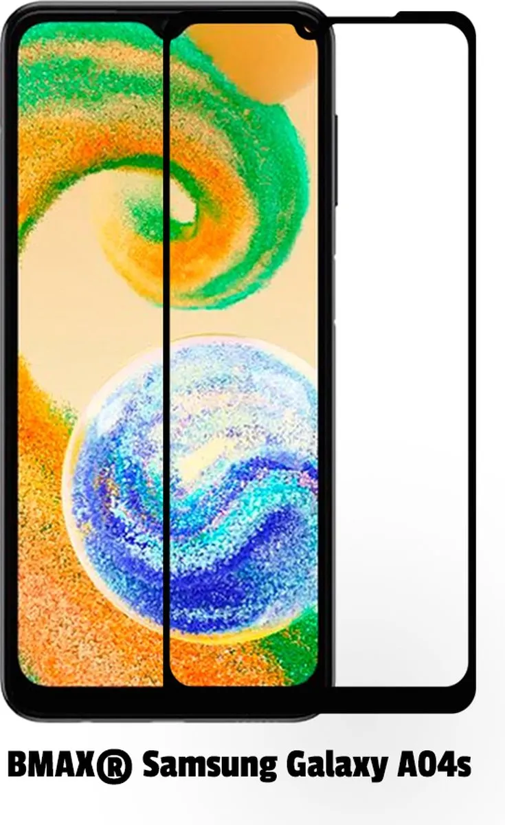 BMAX Screenprotector Samsung Galaxy A04s - 2 Stuks - Zwart