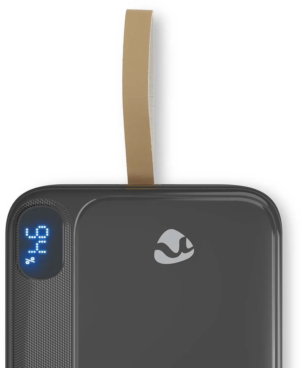Nedis Powerbank PBKPD20W325BK 30000mAh - 4x USB - 18W - Zwart