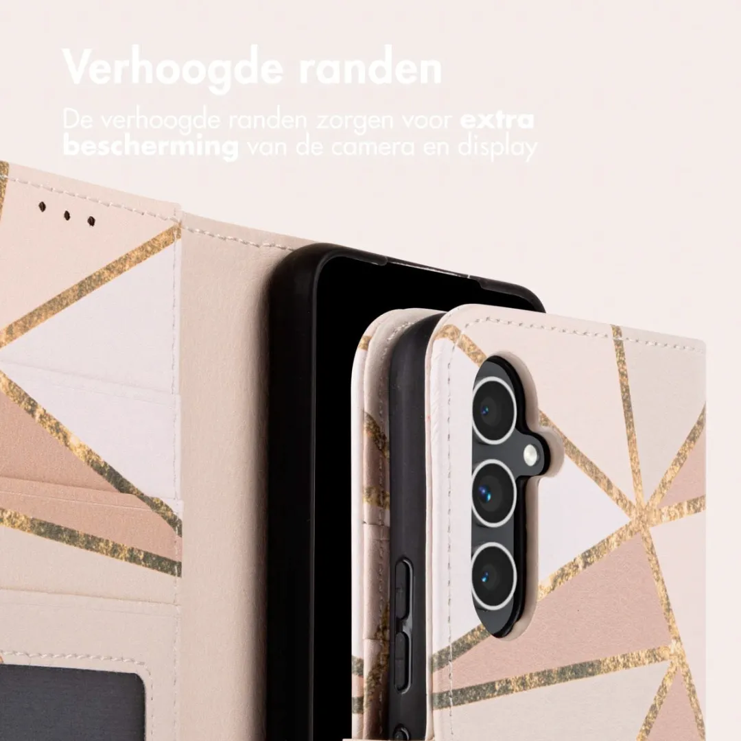 Imoshion Galaxy A54 Hoesje - Beige Graphic - 3 Pasjes