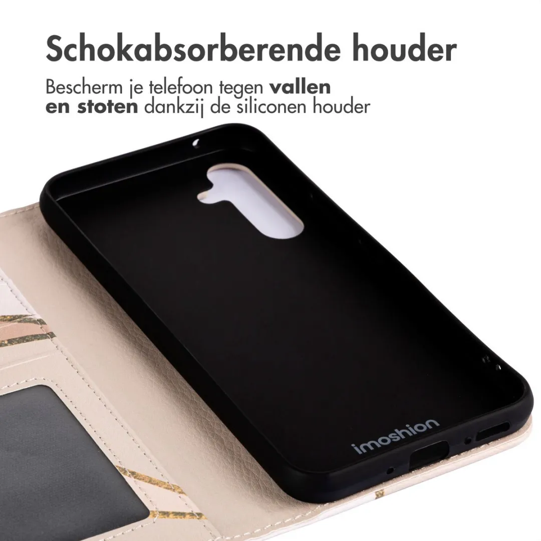 Imoshion Galaxy A54 Hoesje - Beige Graphic - 3 Pasjes
