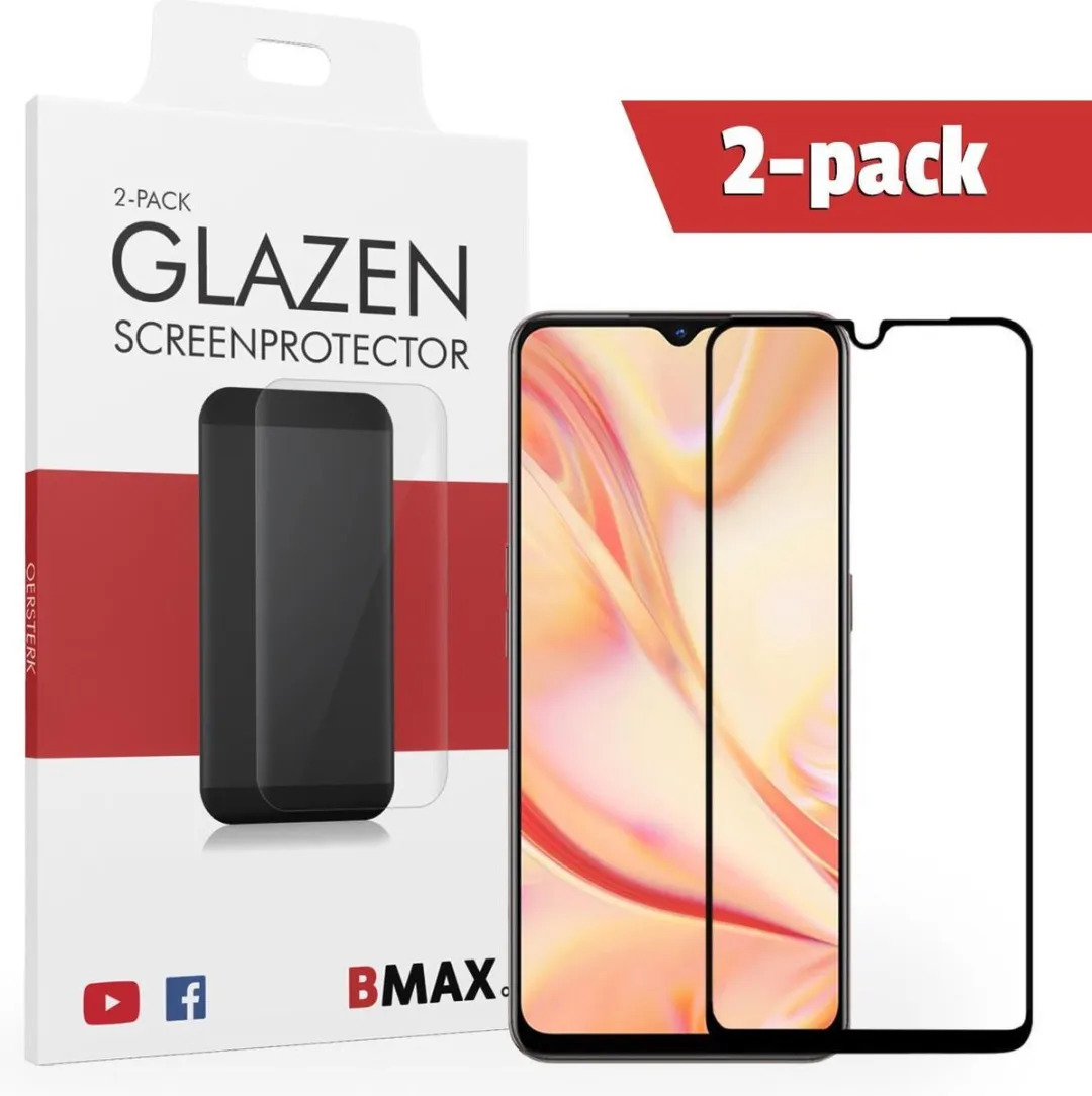 BMAX Full Cover Glas Screenprotector Oppo Find X2 Lite