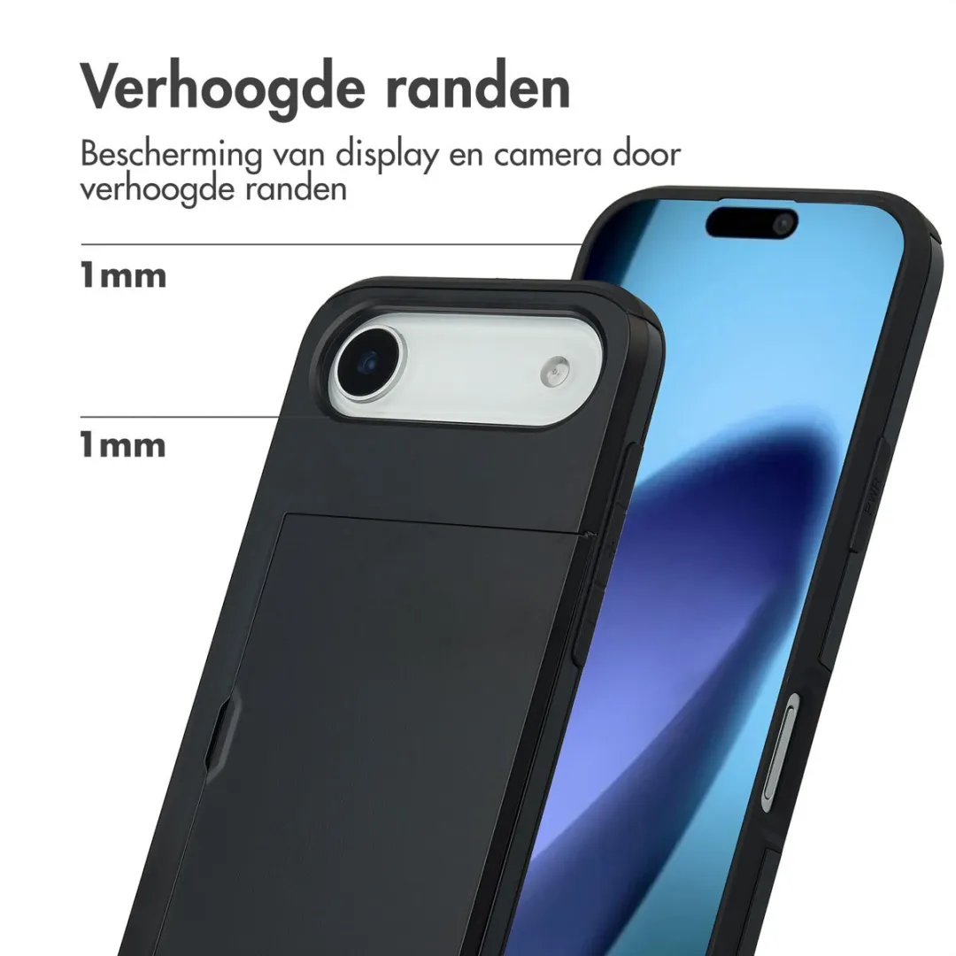 Imoshion Hoesje iPhone 17 Air - Pasjeshouder 2 Stuks - Zwart