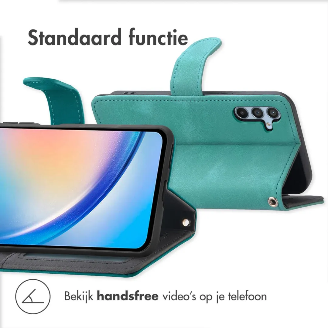 Imoshion Bookcase Hoesje Samsung Galaxy A34 5G - 3 Pasjes - Turquoise