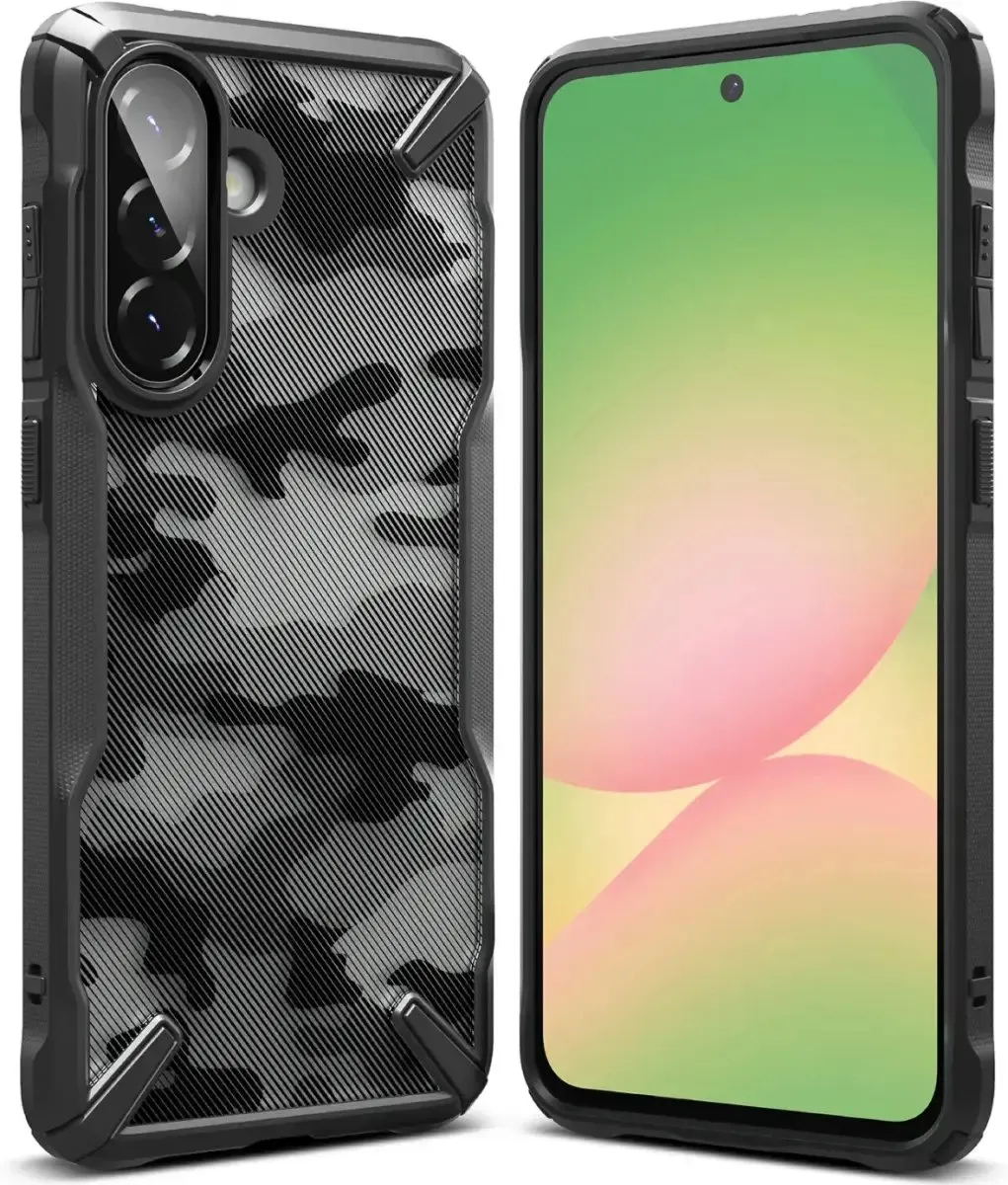 Ringke Fusion X Hoesje Samsung Galaxy A56/A36 - Camo Zwart