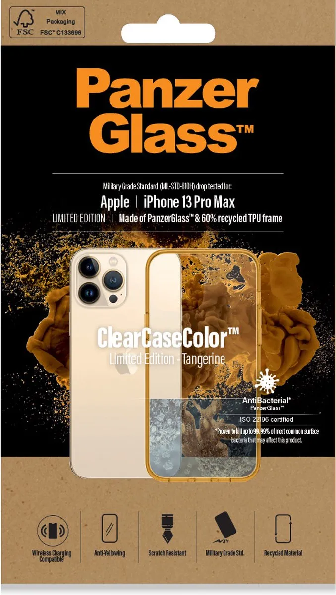 PanzerGlass ClearCaseColor PZ-0343 - iPhone 13 Pro Max - Oranje